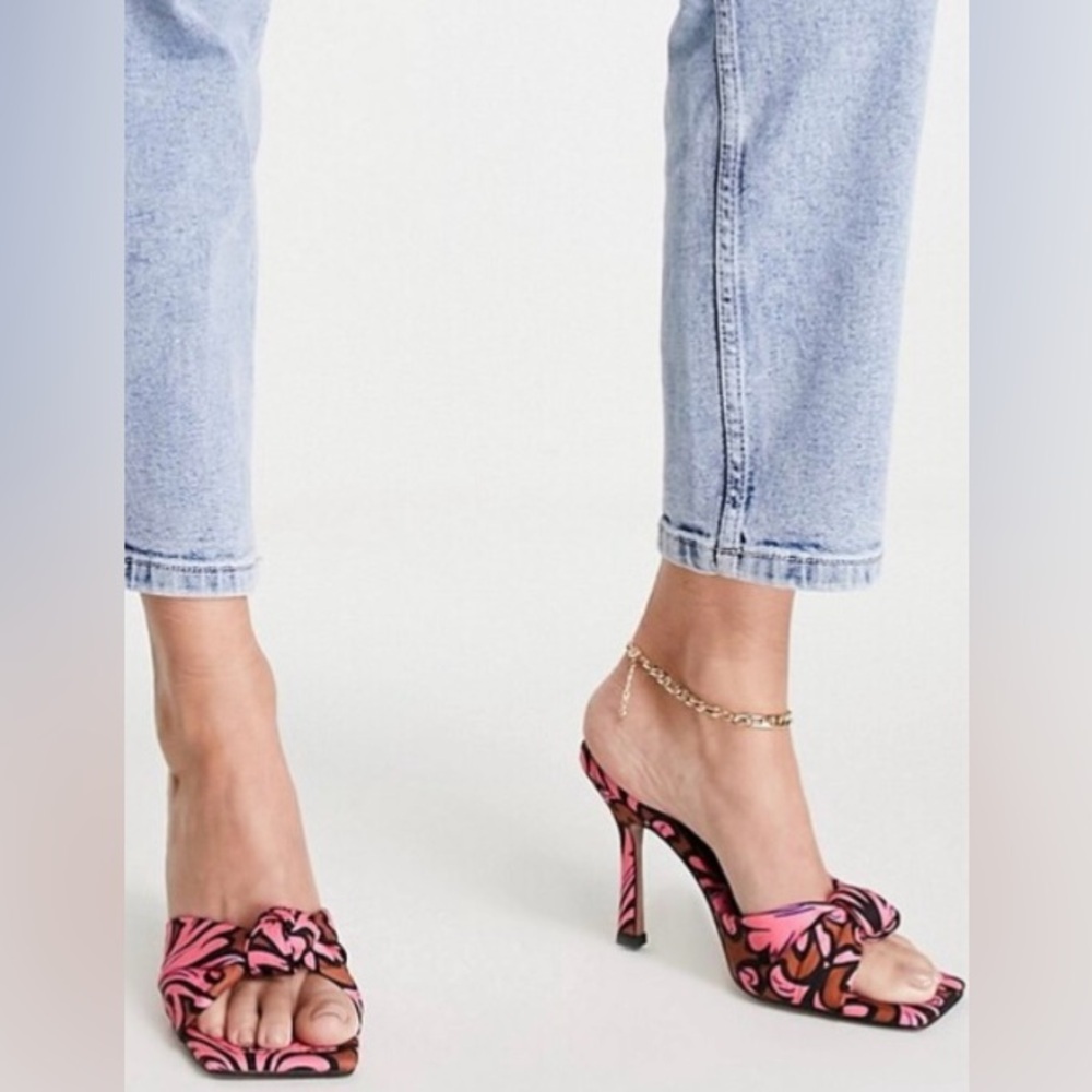 ASOS DESIGN Nadina knotted high heeled mules Sz 9 - Picture 9 of 13
